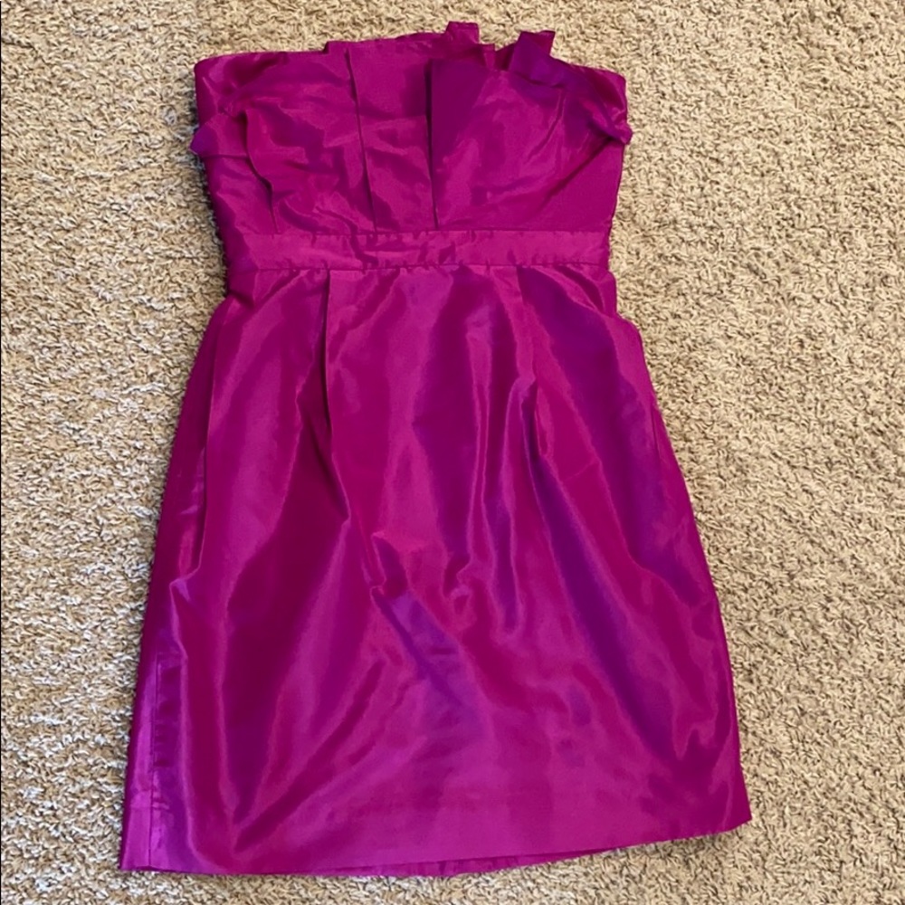 J. Crew fuschia silk dress